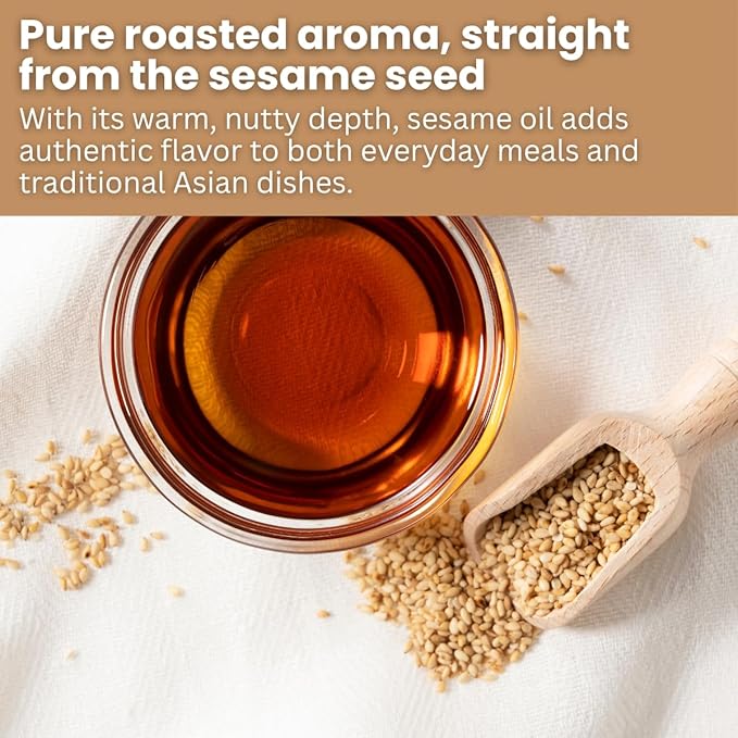 Korean Pure Sesame oil 10.14 fl oz, 100% Roasted Sesame Seed Oil with Rich Nutty Flavor, Made in Korea, Authentic Toasted Seasoning oil for Asian dishes, pantry essential for cooking