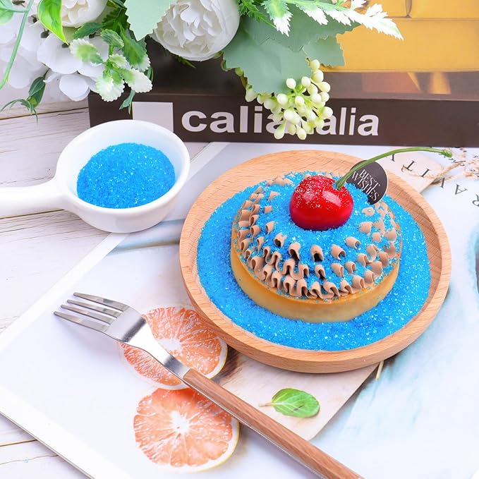 Royal Blue Sprinkles Sanding Sugar, 6.35 Oz Edible Sparkling Sugar Crystals for Baking Cookies Ice Cream Cupcake Cake Decorations
