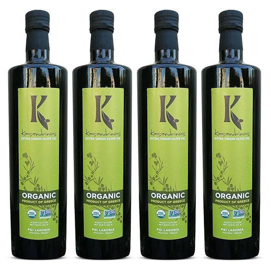 Kasandrinos Organic Olive Oil Extra Virgin, Polyphenol Rich Greek Olive Oil, 100% Organic First