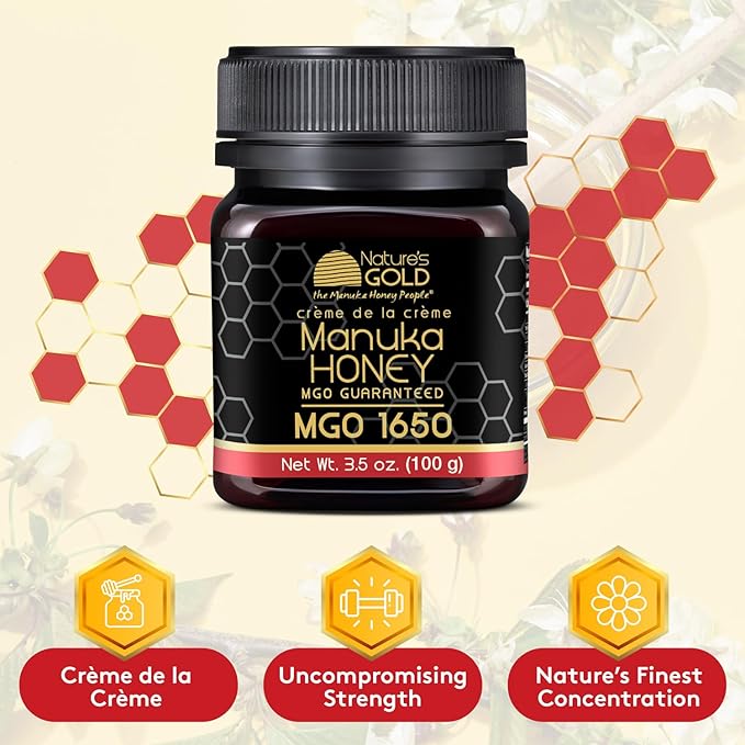 Nature’s Gold Raw Manuka Honey, Certified High MGO | Authentic MGO, 100% Pure Genuine Traceable Hive to Home