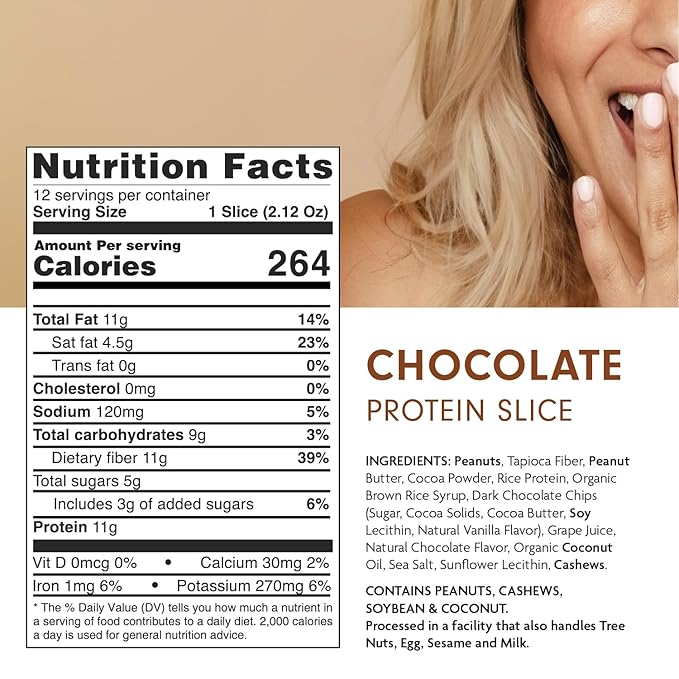 Health Lab - Vegan Protein Slice Brownie - Choc Bars 720gm (Pack of 12)