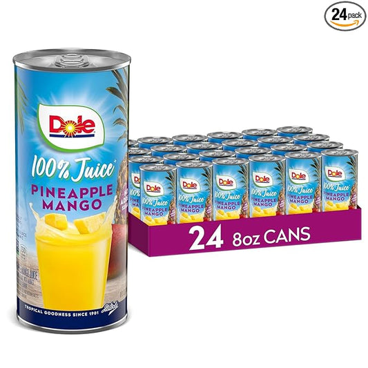 Dole 100% Pineapple Mango Juice, No Added Sugar, Excellent Source of Vitamin C, 100% Fruit Juice