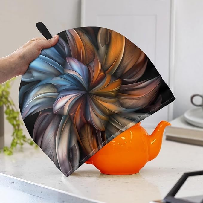 Generic Hudotybom Art Floral Pattern Tea Cozy for Teapot Insulated Large Teapot Cover to Keep Warm Tea Kettle Cover Machine Washable Coffee Pot Cloth Covers Kitchen Home Decorations, CZA49