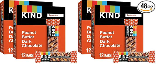 KIND Nut Bars, Peanut Butter Dark Chocolate, Healthy Snacks, Gluten Free, 8g Protein, 24 Count (Pack of 2)