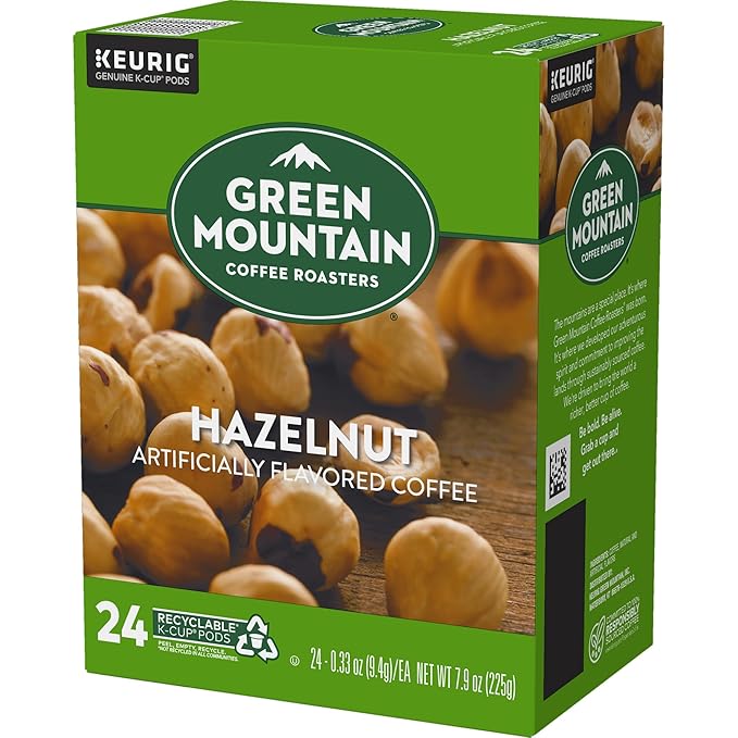 Green Mountain Coffee Roasters Hazelnut Coffee, Keurig Single-Serve K-Cup pods, Light Roast, 96 Count