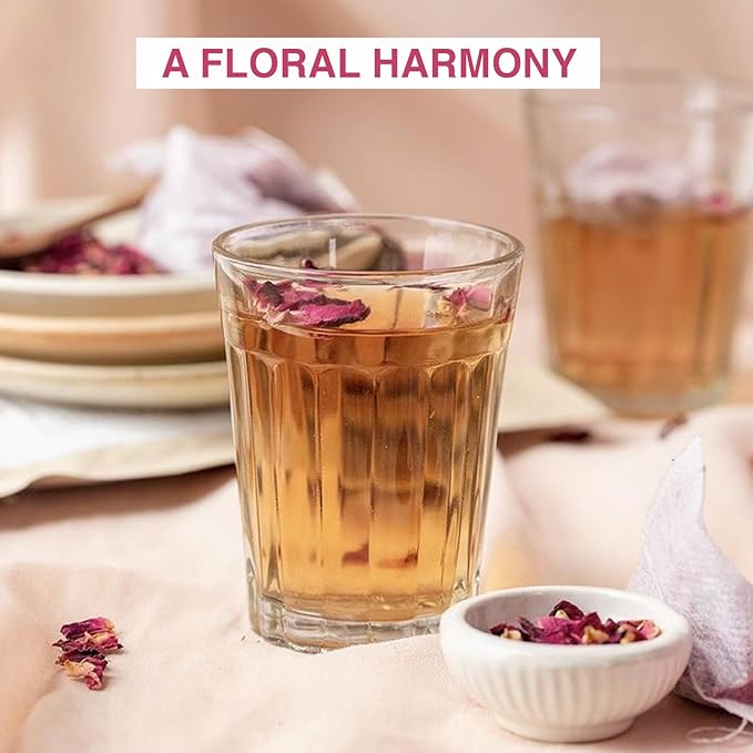 CHAYAM Rose Green Tea, 50g/1.77oz each | Exotic Tea with Real Dried Rose Petals & Whole Leaf Green Tea | 100% Natural Ingredients | Floral Tea | No Sugar & Zero Calories - Pack of 2