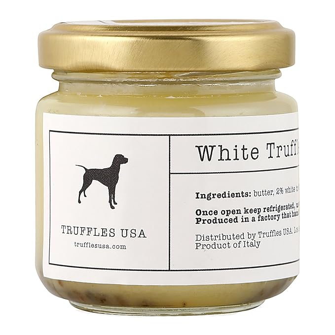 TRUFFLES USA White Truffle Butter 2.82 oz - Italian Truffle Butter from Fresh Italian Truffles, Imported from Italy from Authentic Family Owned Truffle Farms