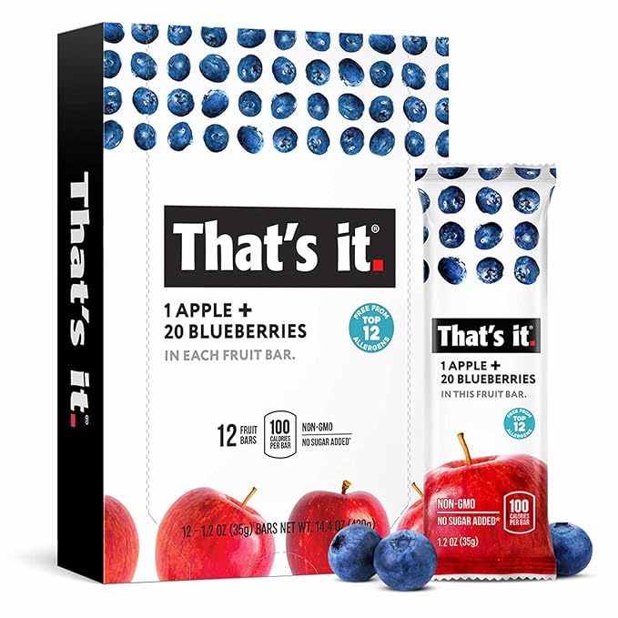 That???it. Variety, 100% Natural Real Fruit Bar, High Fiber Vegan, Gluten Free Healthy Snack, Paleo for Children & Adults, Non GMO No Added Sugar (Blueberry, Strawberry, Fig) (36 Pack)