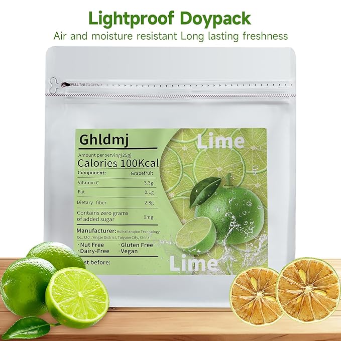Dried Lime Slices,8.82oz/250g,Dehydrated Fruit For Cocktails,100% Natural No Additives No Sugar Added,Natural And Pure Taste,Cocktail Garnishes For Drinks,For Cake Decoration,Candle Crafts,Tea,Table Scatters , Baking Cooking