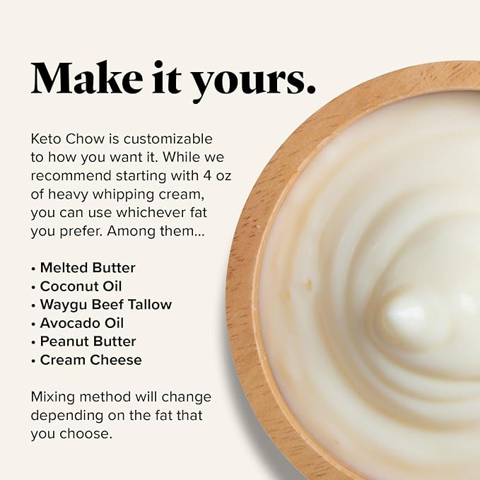 Keto Chow Limited Edition Flavors | Keto Meal Replacement Shake | Nutritionally Complete | Low Carb | Delicious Easy Meal Substitute | You Choose The Fat (Apple Pie, 21 Serving)