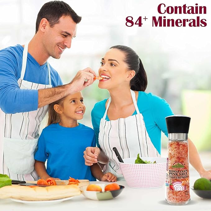 Himalayan Chef Pink Salt with Roasted Onion & Red Crushed Pepper, Tall Glass Grinder, 10.58 Oz