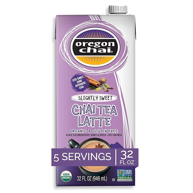 Oregon Chai Slightly Sweet Chai Concentrate, 32 fl oz