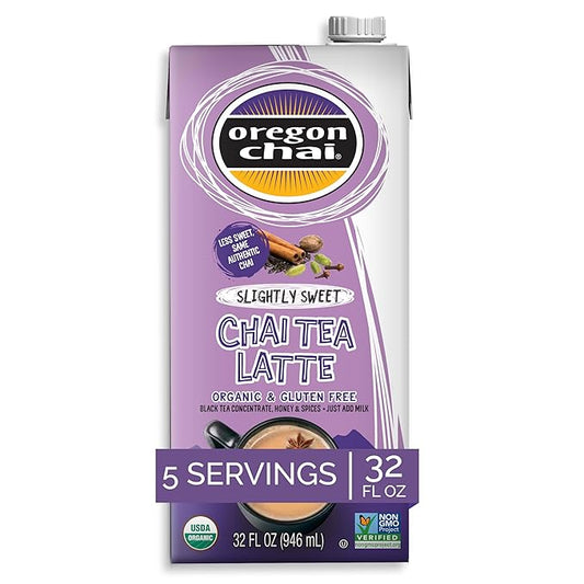 Oregon Chai Slightly Sweet Chai Concentrate, 32 fl oz