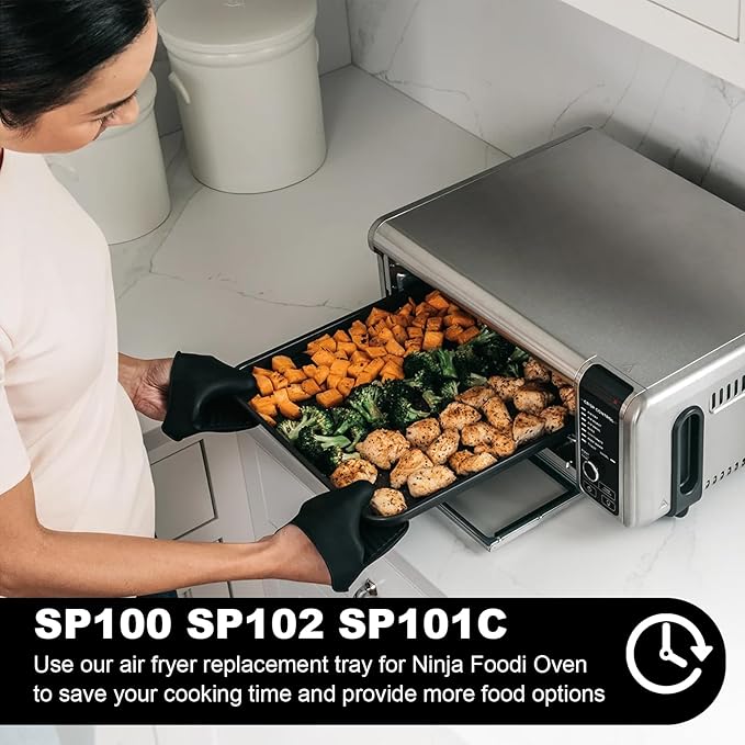 13 Inch Baking Sheet for Ninja Foodi SP101 Air Fryer Oven, Replacement Pan for SP100 SP102 SP101C, Cookie Sheet for 8-in-1 Digital Air Fryer Oven