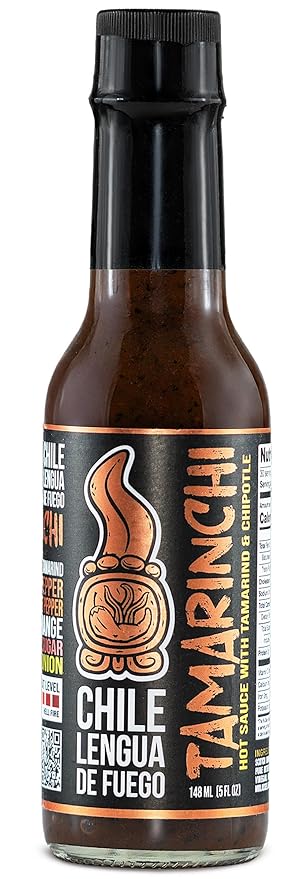 Chile Lengua de Fuego Tamarinchi Hot Sauce – 1 Bottle – Tamarind, Bitter Orange, Chipotle & Scotch Bonnet – Sweet, Tangy, and Spicy – Artisan Honduran Sauce – Small Batch, All-Natural