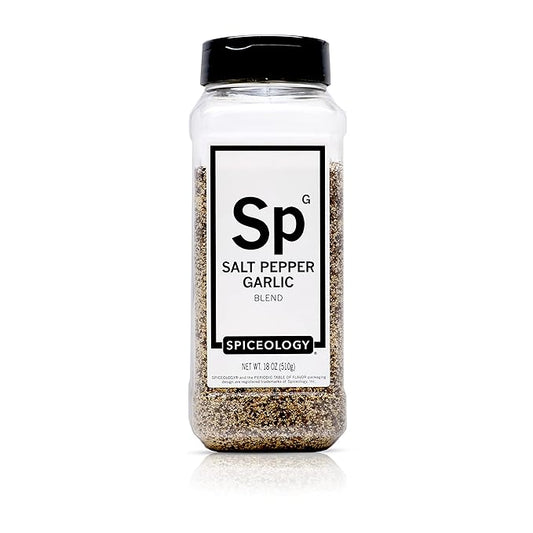 Spiceology – Salt Pepper Garlic (SPG) Seasoning – Premium Blend for Beef, Pork, Poultry & Veggies – Ideal as Steak Rub, BBQ Seasoning & All-Purpose Meat Rub – 18 oz