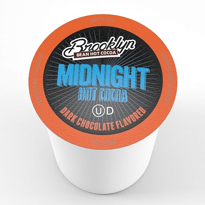 Brooklyn Beans Midnight Dark Chocolate Hot Cocoa Pods, Compatible with 2.0 K-Cup Brewers, 40 Count