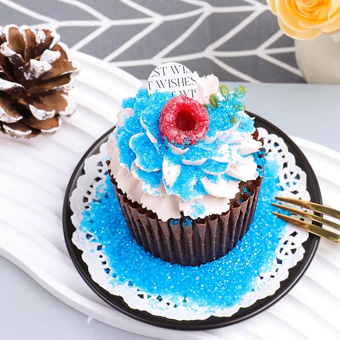 Royal Blue Sprinkles Sanding Sugar, 6.35 Oz Edible Sparkling Sugar Crystals for Baking Cookies Ice Cream Cupcake Cake Decorations
