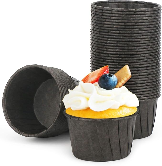 EUSOAR Baking Cups, 50pcs 3.5oz Cupcake Liners, Christmas Muffin Cupcake Liners, Cupcake Wrappers, Cupcake paper, Paper Cupcake Liners Holder, Disposable Ramekins, Muffin Pan Baking Cups