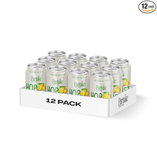 Partake Brewing Craft Hop Water x 12 Fl Oz Cans - Low Calorie & Carb, No Sugar, All Natural Ingredients - Award-Winning Taste, Non Alcoholic Beer Without the Empty Calories