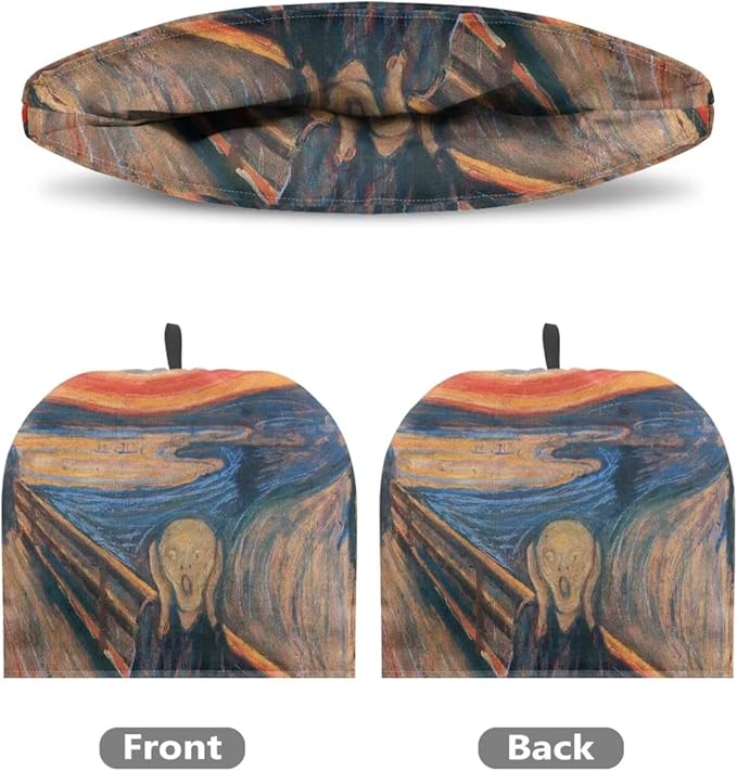 Da Vinci's Scream Oil Painting Tea Cozy for Teapot Insulated Large Teapot Cover to Keep Warm Tea Kettle Cover Machine Washable Coffee Pot Cloth Covers Kitchen Home Decoration