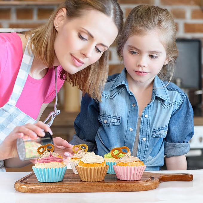 Caperci Grease-Resistant Standard Pink Cupcake Liners 150 Counts - Heavy Duty Paper Muffin Baking Cups, Odorless, No Muffin Pan Needed, Easily Peels (Pink)