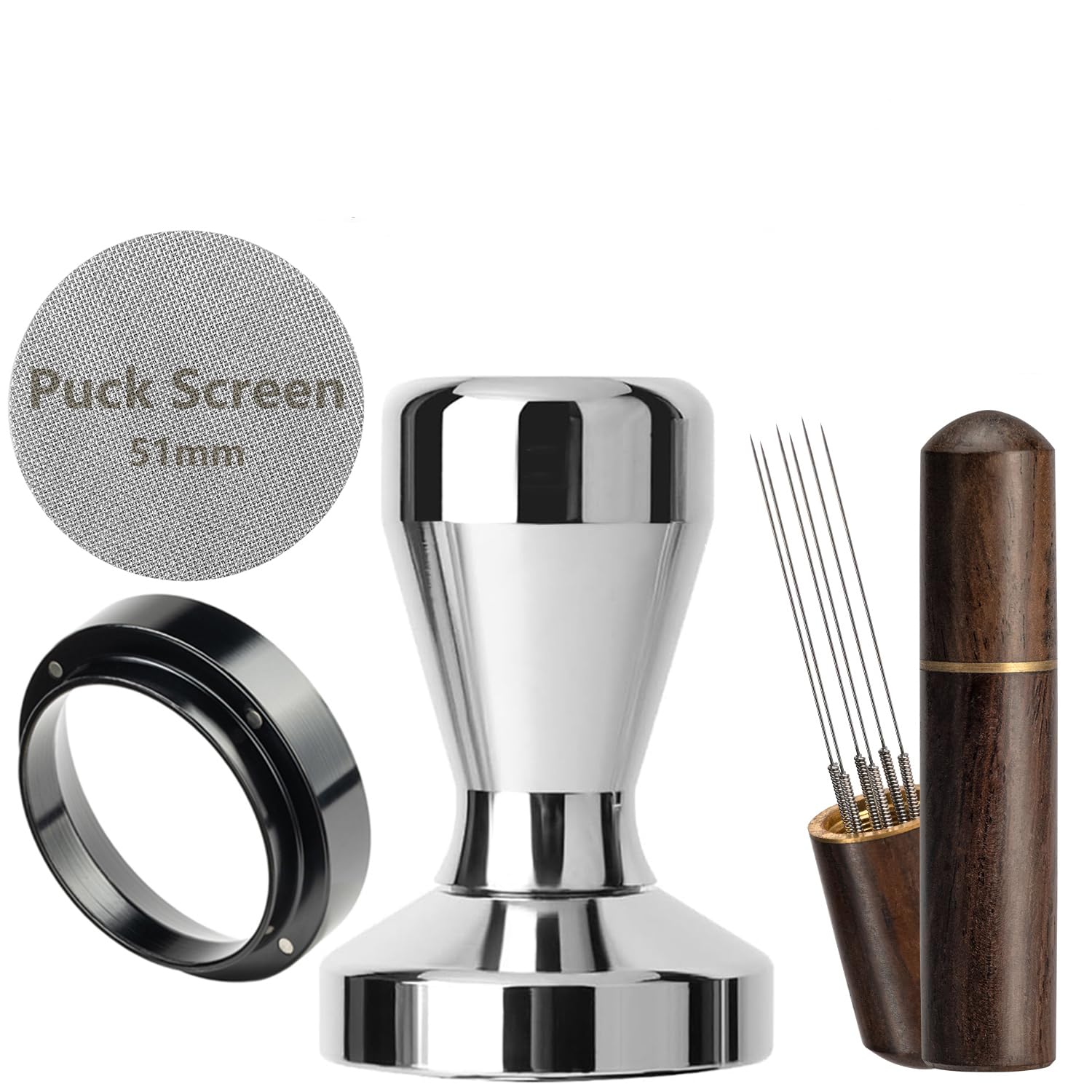 51mm Espresso Tamper Espresso Accessories Kit: Espresso Tamper Set, Coffee Tamper Espresso Tools