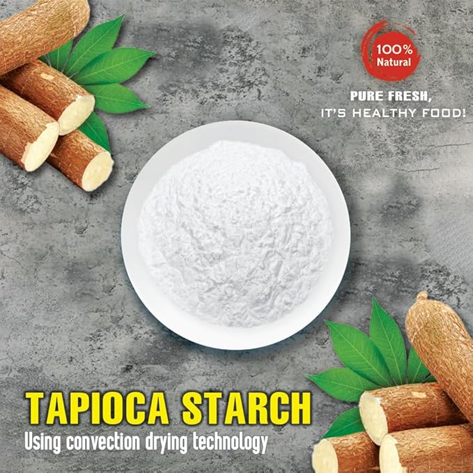 TAPIOCA STARCH 10.58 Oz (300g) VIETFARMFOOD: Natural pure, convection dried seasoning made from real vegetables - perfect for adding flavor to any meal, from cooking, baking, salads, soups, sauces