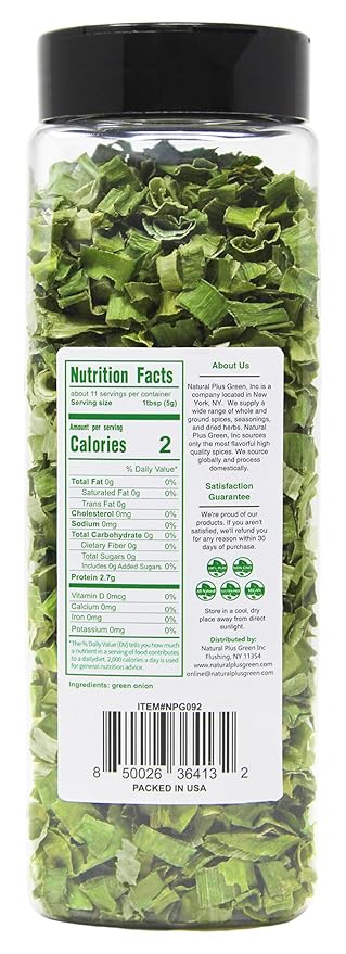NPG Freeze Dried Chopped Green Onions 2 Oz (Pack of 2), All Natural Non-GMO Gluten Free, Dried Scallions, Gourmet Spring Onions for Cooking, Salads, Garnish