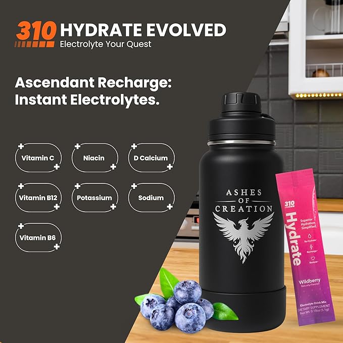 310 Nutrition Wildberry Electrolytes Powder Packets: Supercharge Your Water for Refreshed, Balanced, and Energized Hydration. Convenient on-The-go Packets Make it Easy to Stay hydrated During a b