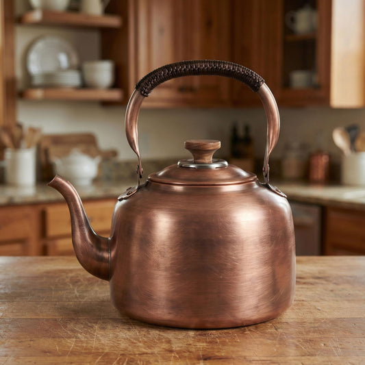 Tea Kettle Stovetop Whistling Copper Tea Pot for Stove 3.2QT Teapot Kettle