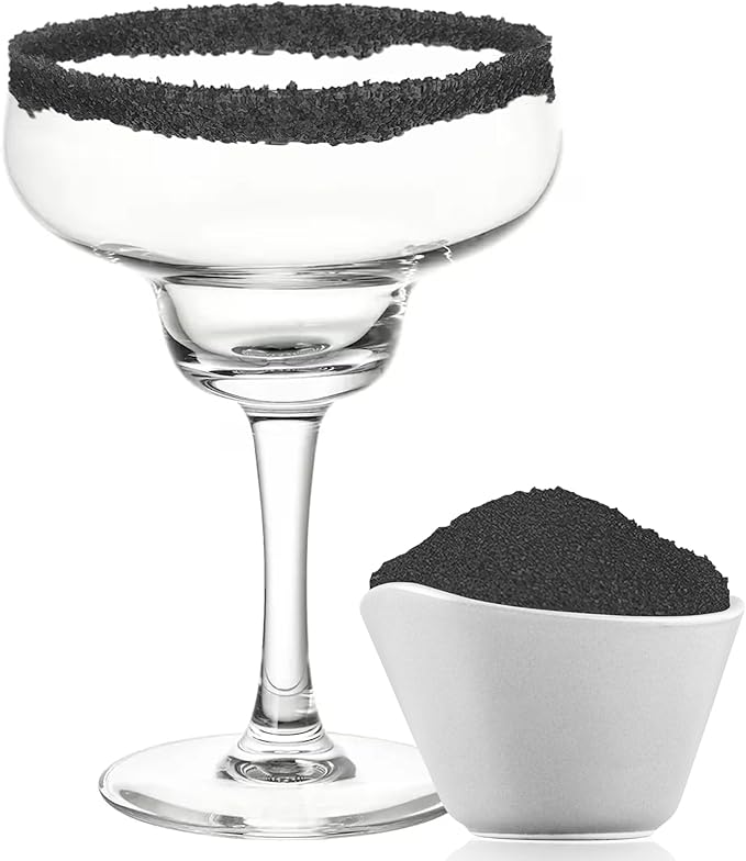 Glitter & Glitz Cocktail Sugar ??Premium Natural Sugar for Enhancing Cocktail Drinks ??Vibrant Colored Sugar, USA Manufactured, No Artificial Ingredients ??Cocktail Rimming Sugar (Black)
