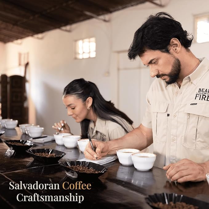 Bean of Fire Specialty Ground Coffee | Exotic Variety Box | 100% Made in El Salvador | Gourmet Quality | Medium Roast | 4 Premium Varieties | Luxury Coffee Gift | 48 oz