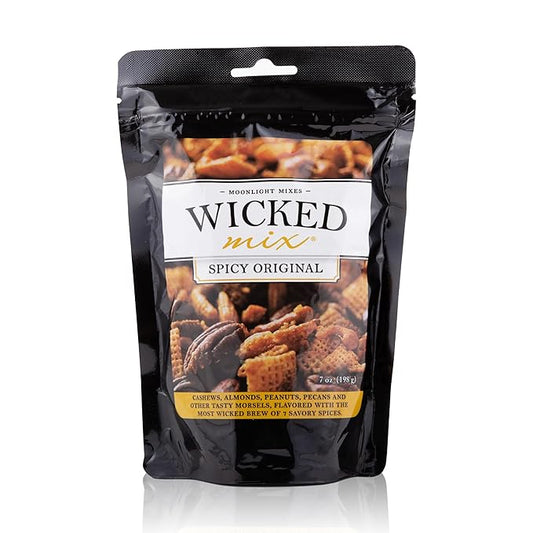 Wicked Mix Snack Mix with Mixed Nuts - Sweet and Salty Snacks Trail Mix Snack Packs with Almonds, Cashews, Pretzels, Pecans - Healthy Snacks Zero Trans Fat in Resealable Bag - Original Mix