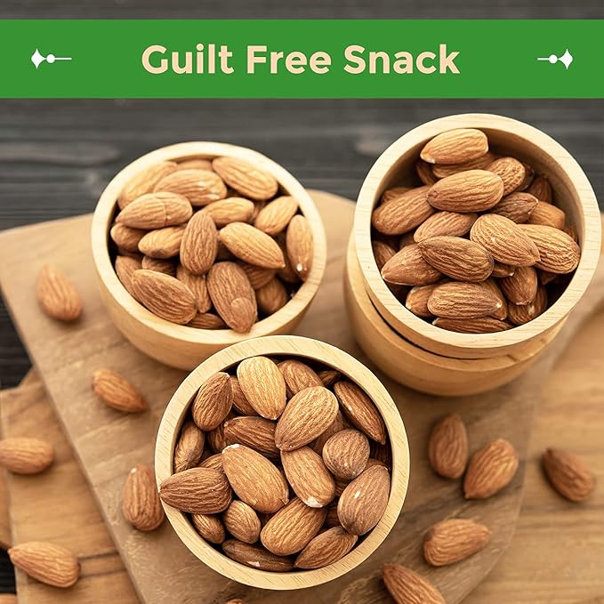Sincerely Nuts Natural Raw Whole Almonds, Unsalted, No Shell Healthy Low Sodium Snack Plant Protein Kosher, Vegan, Gluten Free Bulk 3 (LB) Bag