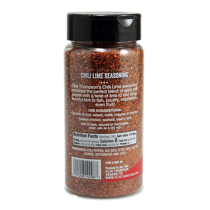 Olde Thompson Chile Lime Seasoning, Perfect Blend of Spicy Chili and Tangy Citrus, 7.9 Ounce