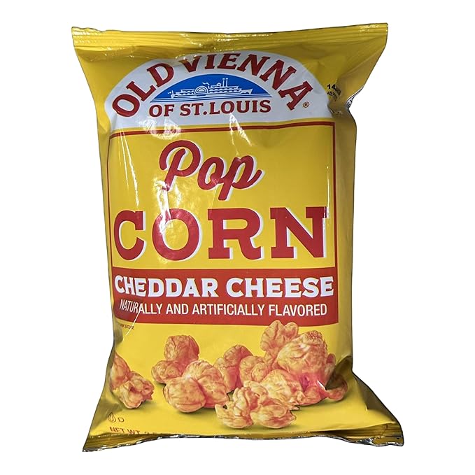 Old Vienna of St. Louis Cheese Popcorn 2.5oz Bag, 3-Pack Cheddar Flavor Snack (by TranadaCo)