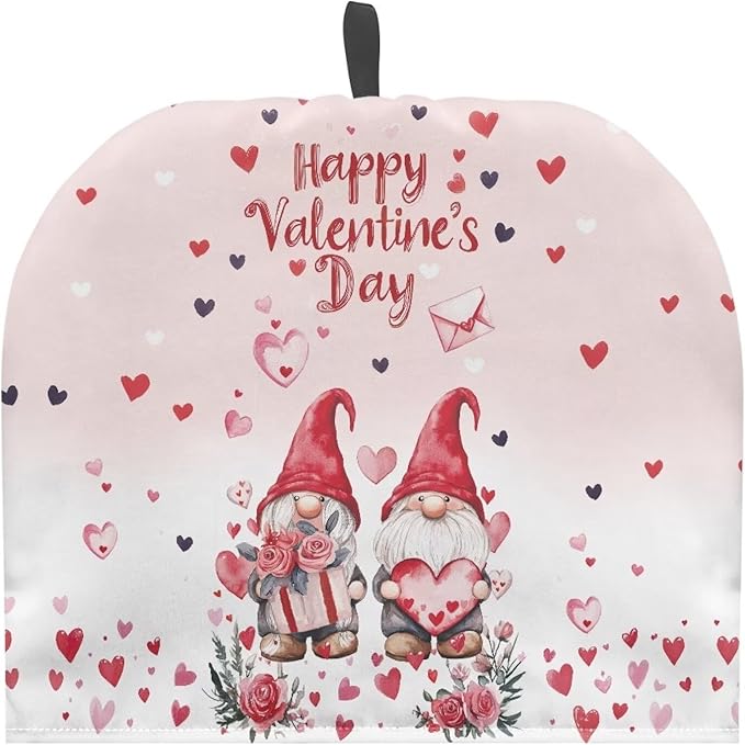 Hudotybom Valentine Style Tea Cozy for Teapot - Insulated Large Cover to Keep Warm - Machine Washable Coffee Pot Cloth Cover - Valentine's Day Decorations