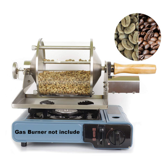 DYVEE Coffee Roaster Gas Burner Coffee Roasting Machine for Home Use, 400g Capacity, Quartz Glass