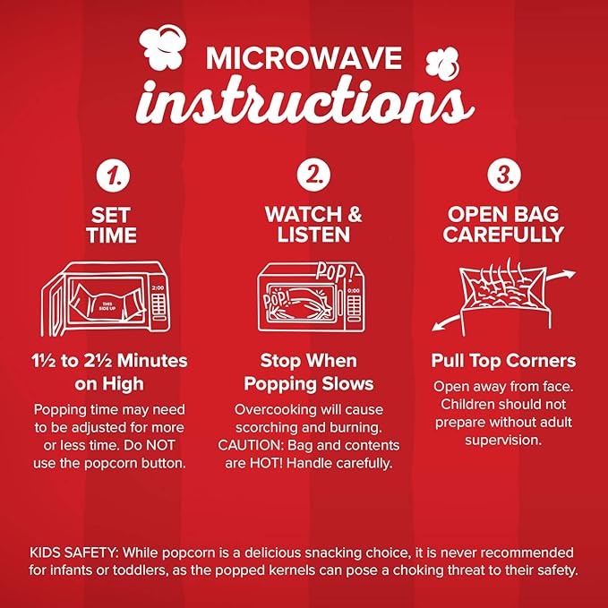 Orville Redenbacher's Microwave Popcorn, Butter Flavor, 3.29 oz. (Pack of 36)