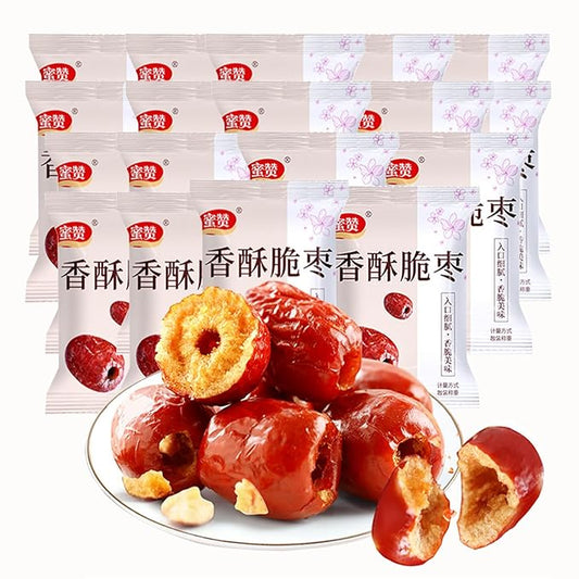 25 Packs of Chinese Crispy Red Dates,Dried Dates Crisp And Unpitted For Snacks And Baking, aAlternative To Pitted Dates??,<div>