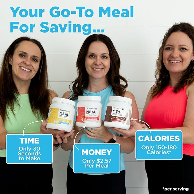 TransformHQ Meal Replacement Shake Powder 7 Servings (Pineapple Ice Cream Flavored) - Gluten Free, Non-GMO