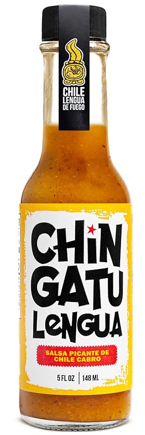 Chile Lengua de Fuego Cabro Hot Sauce – 1 Bottle – Scotch Bonnet, Tomato, Garlic & Black Pepper – Simple, Bold, Everyday Heat – Artisan Honduran Sauce – All-Natural, Small Batch