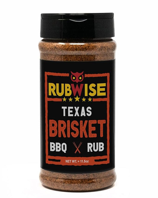 RubWise Texas Style BBQ Brisket Rub | Barbecue Rubs and Spices for Smoking and Grilling | Beef Seasoning Dry Mix Grill Blend | Smoky & Savory Flavor | Great on Steaks, Ribs & Burgers | 11.5oz