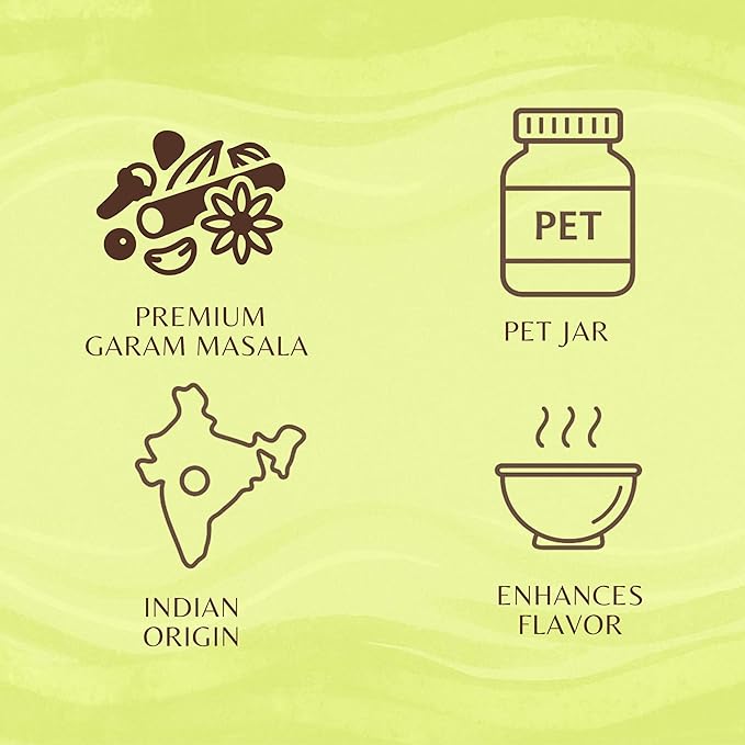 AYURVEDASHREE Premium Garam Masala 100gm PET Jar | All Natural | Salt-Free | Vegan | No Colors | NON-GMO| Indian Origin | Blend of 20 Premium Herbs & Spices