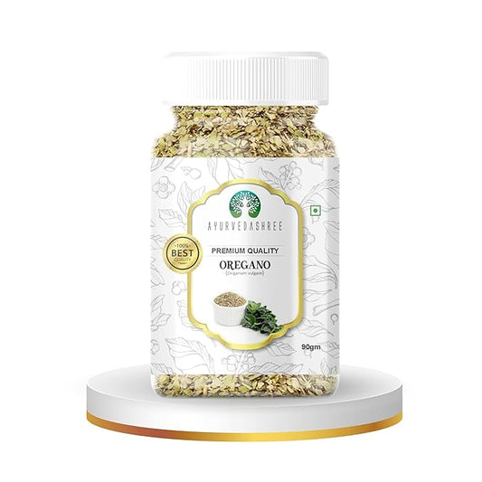 AYURVEDASHREE Oregano Leaves Dried 90gm PET Jar ~ All Natural | Vegan | NON-GMO | Indian Spice | Dried Herb For Cooking