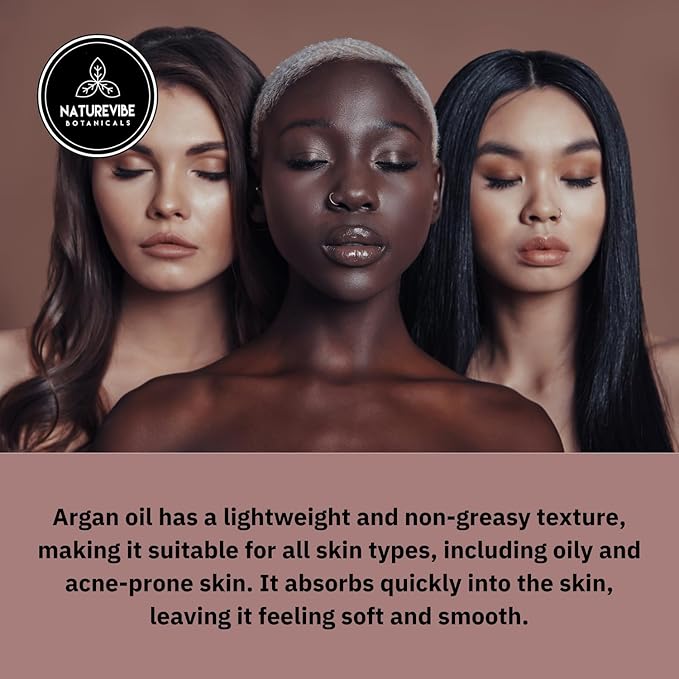 Naturevibe Botanicals Argan Oil 32 Fl oz ??Cold Pressed, Unrefined, Pure Moroccan Argan Oil for Hair, Skin, Face & Massage ??Natural Carrier Oil for DIY Beauty & Aromatherapy