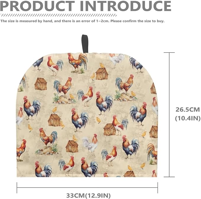 Hudotybom Chicken Tea Cozy for Teapot Insulated Large Teapot Cover to Keep Warm Tea Kettle Cover Machine Washable Coffee Pot Cloth Covers Kitchen Home Decorations for Housewife Mom