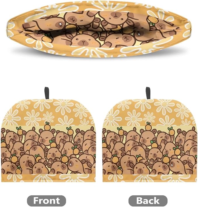 Cute Guinea Pig Print Dustproof Kitchen Tea Cosy, Easy to Use Washable Teapot Cozy Cover Breakfast Warmer Insulation and Keep Warm, Home Dining Room Tea Party D챕cor