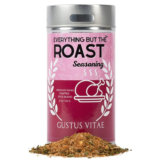Everything But The Roast Seasoning | Gourmet Seasoning | Artisanal Spice Blend | All Natural | Non GMO | Hand Crafted | Made In USA | 5.0 oz (142g) | Small Batch | Bougie BBQ | Gustus Vitae | Arrives In Gift Tube | #556